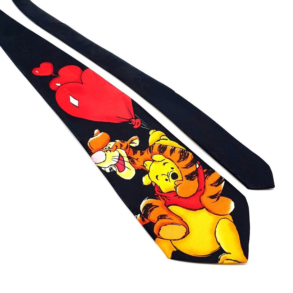 Pooh Disney Mens Necktie Tigger Valentine Heart Accessory Office Work Casual Dad